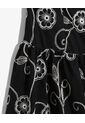 Vestido Strapless Bordado Floral  Para Mujer Negro Seven Seven de Seven Seven