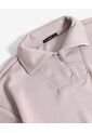 Buzo Cuello Tipo Polo Half Zipper  Para Mujer Taupe Seven Seven de Seven Seven