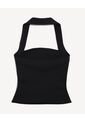 Top Halter Cuello Choker Sin Espalda  Para Mujer Negro Seven Seven de Seven Seven