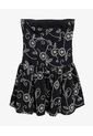 Vestido Strapless Bordado Floral  Para Mujer Negro Seven Seven de Seven Seven