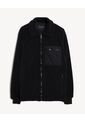 Chaqueta Afelpada Con Bolsillos  Para Hombre Negro Seven Seven de Seven Seven