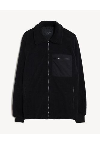 Chaqueta Afelpada Con Bolsillos  Para Hombre Negro Seven Seven Seven Seven