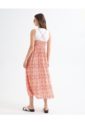 Vestido Para Mujer Manga Sisa Color Naranja Marca Seven Seven #28171357