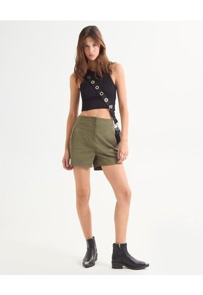Short Para Mujer Color Verde Oliva Marca Seven Seven #28191052