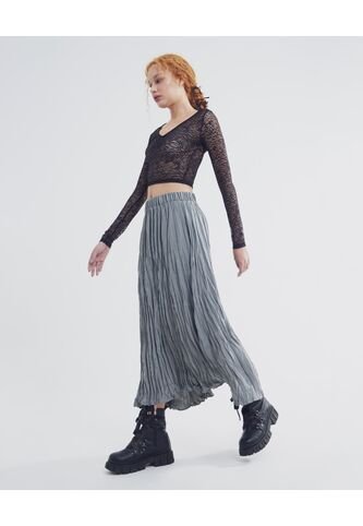 Falda Para Mujer Largo Color Gris  Marca Seven Seven #28140876 Seven Seven