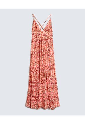 Vestido Para Mujer Manga Sisa Color Naranja Marca Seven Seven #28171357