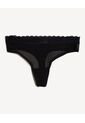 Pack Tanga X3 Con Encaje Y Malla X3 Para Mujer Negro Seven Seven de Seven Seven