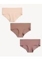 Pack Hipster X3 Sin Costura Corte Invisible X3 Para Mujer Taupe Seven Seven de Seven Seven