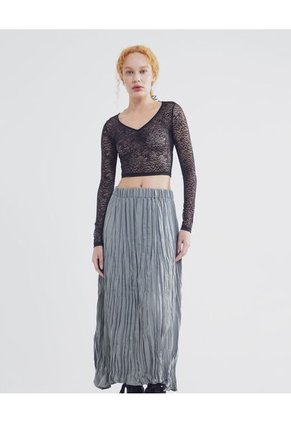 Falda Para Mujer Largo Color Gris  Marca Seven Seven #28140876