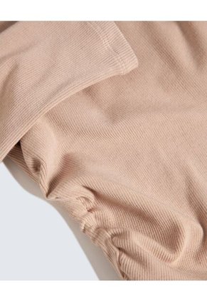 Camiseta Para Mujer Manga Larga Cuello V Color Taupe Marca Seven Seven #28096140