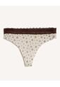Pack Tanga X3 Con Encaje Y Malla X3 Para Mujer Negro Seven Seven de Seven Seven