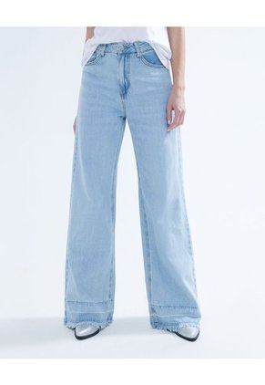 Jean Para Mujer Wide-Leg Color Azul Medio Marca Seven Seven #28160849