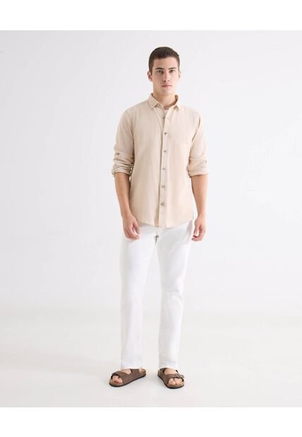 Jean Regular Tono Blanco  Para Hombre Blanco Seven Seven