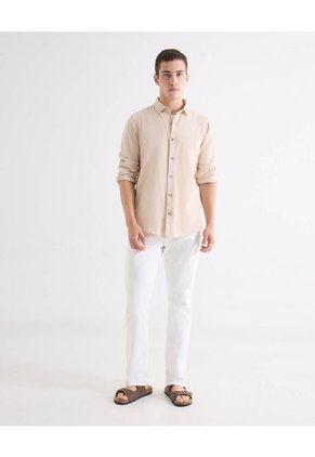 Jean Regular Tono Blanco Para Hombre Blanco Seven Seven