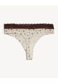 Pack Tanga X3 Con Encaje Y Malla X3 Para Mujer Negro Seven Seven de Seven Seven