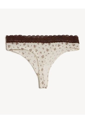 Pack Tanga X3 Con Encaje Y Malla X3 Para Mujer Negro Seven Seven