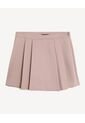 Falda Mini Plisada Tiro Medio  Para Mujer Beige Seven Seven de Seven Seven