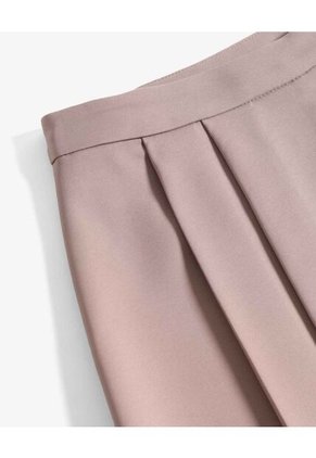 Falda Mini Plisada Tiro Medio  Para Mujer Beige Seven Seven