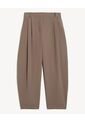 Pantalón Barrel Fit Pinzas Frontales  Para Mujer Café Seven Seven de Seven Seven