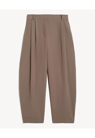Pantalón Barrel Fit Pinzas Frontales  Para Mujer Café Seven Seven Seven Seven