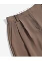 Pantalón Barrel Fit Pinzas Frontales  Para Mujer Café Seven Seven de Seven Seven