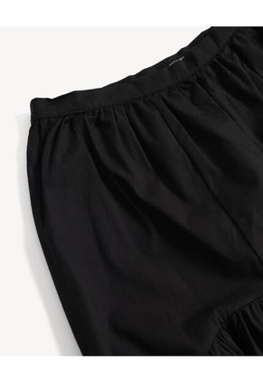 Falda Midi Escalonada Cintura Elástica  Para Mujer Negro Seven Seven