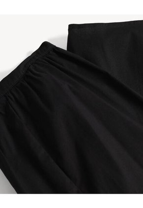 Falda Midi Escalonada Cintura Elástica  Para Mujer Negro Seven Seven