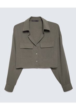 Blusa Para Mujer Manga Larga Color Verde Oscuro Marca Seven Seven #28123905