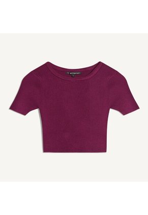 Camiseta Para Mujer Manga Corta Color Vino Marca Seven Seven #28095600