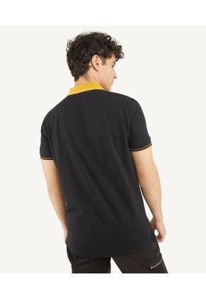 Polo Cuello Tejido Sin Bolsillo Hombre Seven Algodón Negro 45110701-10