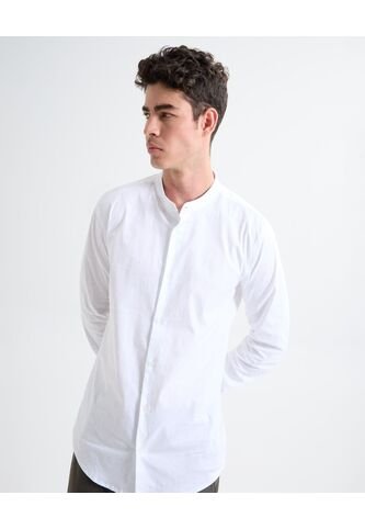Camisa Para Hombre Manga Larga Cuello Neru Color Blanco Marca Seven Seven #45012117 Seven Seven