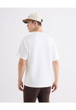 Camiseta Regular Con Cortes Laterales Para Hombre Blanco Seven Seven