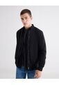Chaqueta Bomber En Gamuza  Para Hombre Negro Seven Seven de Seven Seven