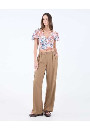 Blusa Estampado Paisley  Para Mujer Terracota Seven Seven