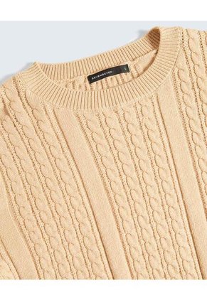 Saco Para Mujer Cuello Redondo Color Arena Marca Seven Seven #28330662