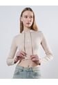 Crop Top Para Mujer Manga Larga Color Beige Marca Seven Seven #28095875 de Seven Seven