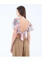 Blusa Estampado Paisley  Para Mujer Terracota Seven Seven de Seven Seven