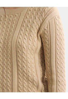 Saco Para Mujer Cuello Redondo Color Arena Marca Seven Seven #28330662