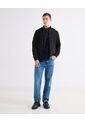Chaqueta Bomber En Gamuza  Para Hombre Negro Seven Seven de Seven Seven