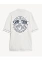 Camisa Relaxed Con Bordado Trasero  Para Hombre Crema Seven Seven de Seven Seven