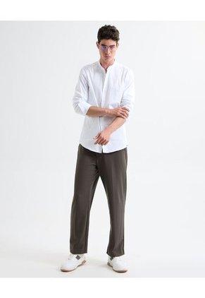 Camisa Para Hombre Manga Larga Cuello Neru Color Blanco Marca Seven Seven #45012117