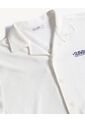 Camisa Relaxed Con Bordado Trasero  Para Hombre Crema Seven Seven de Seven Seven