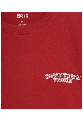 Camiseta Para Hombre Manga Corta Color Vino Marca Seven Seven #45092626