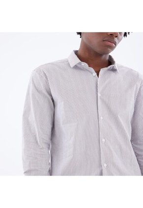 Camisa Para Hombre Manga Larga  Color Cafe  Marca Seven Seven #45011899