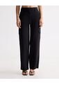 Pantalón Cargo Recto Con Bolsillos  Para Mujer Negro Seven Seven de Seven Seven