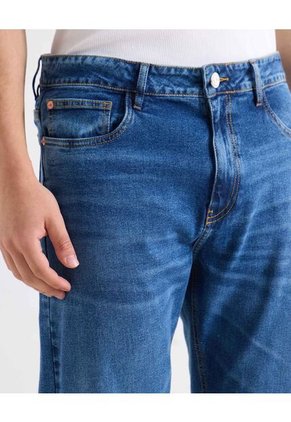 Jean Regular Tono Medio  Para Hombre Azul Seven Seven