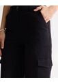 Pantalón Cargo Recto Con Bolsillos  Para Mujer Negro Seven Seven de Seven Seven