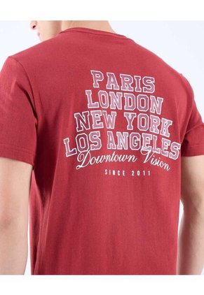 Camiseta Para Hombre Manga Corta Color Vino Marca Seven Seven #45092626