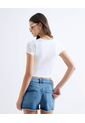 Camiseta Ajustada Flexible  Para Mujer Blanco Seven Seven de Seven Seven