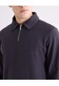 Buzo Polo Con Zipper  Para Hombre Azul Seven Seven de Seven Seven